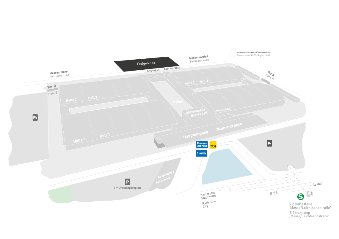 NUFAM 2025 - Trade Fair for Commercial Vehicles fairground map: Outdoor area (east)